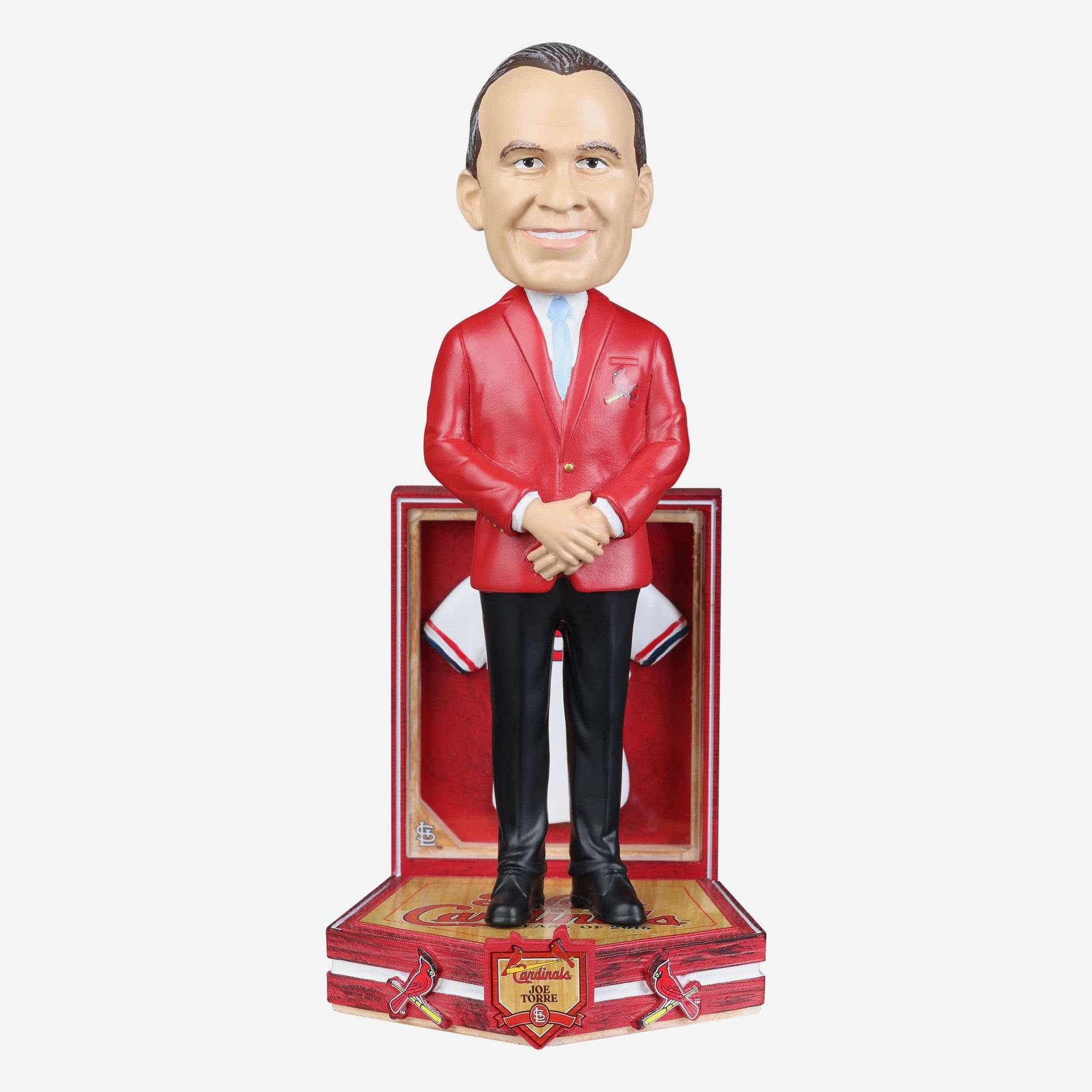 Joe Torre St Louis Cardinals Red Jacket Bobblehead Officially Licensed by MLB
