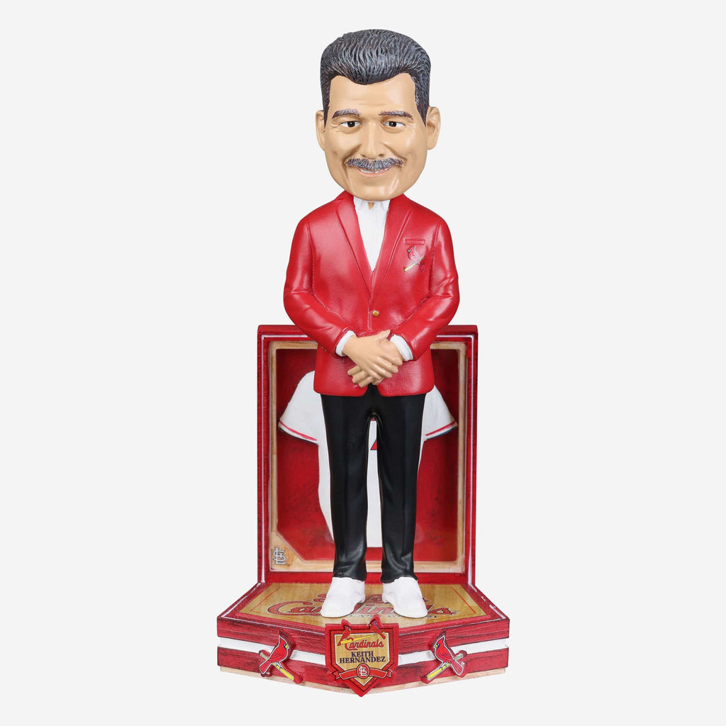 Keith Hernandez St Louis Cardinals Red Jacket Bobblehead FOCO - FOCO.com