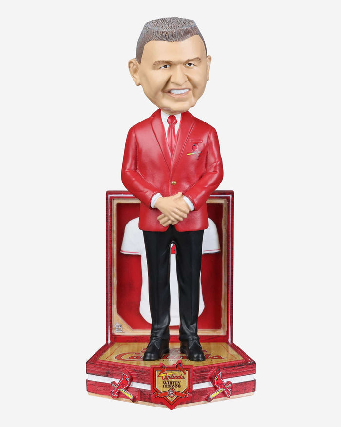 Whitey Herzog St Louis Cardinals Red Jacket Bobblehead FOCO - FOCO.com