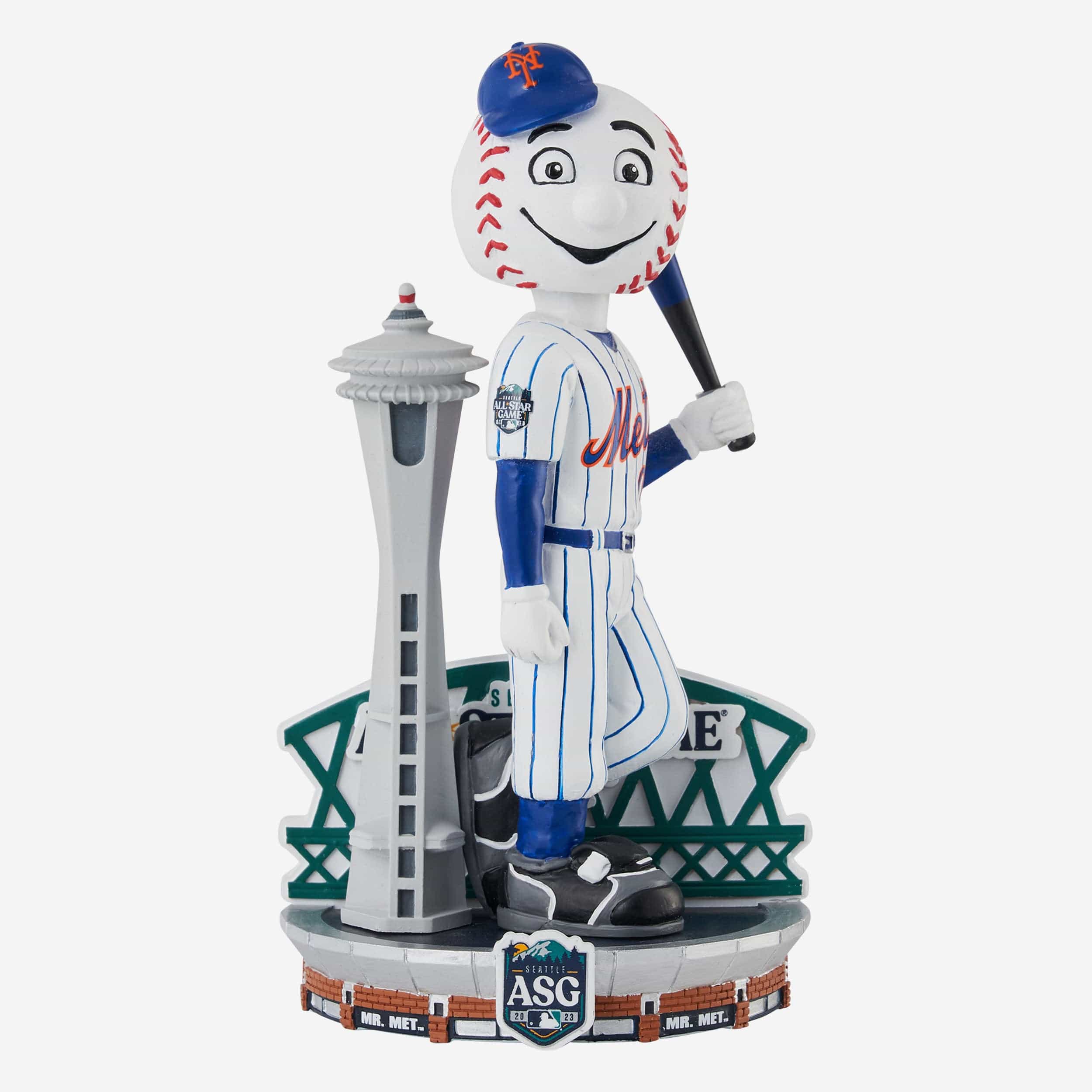 MR MET NEW YORK METS 7 LINE fashion ARMY BULLPEN CART BOBBLE HEAD 254/600 MASCOT FOCO