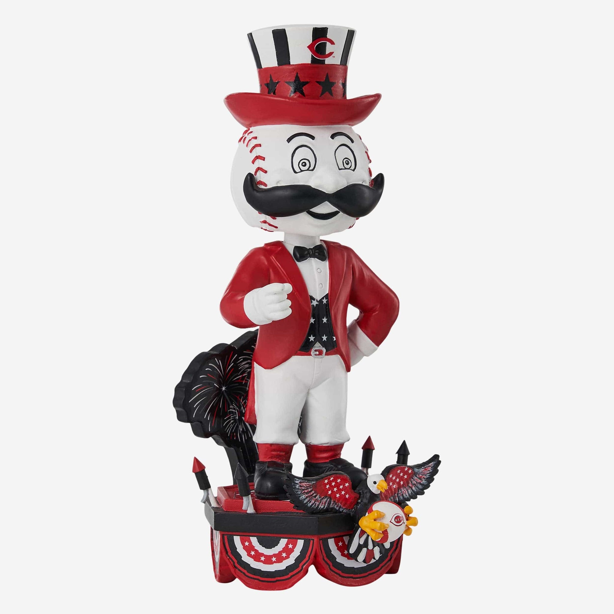 Mr Red Cincinnati Reds Memorial Day Mascot Bobblehead FOCO