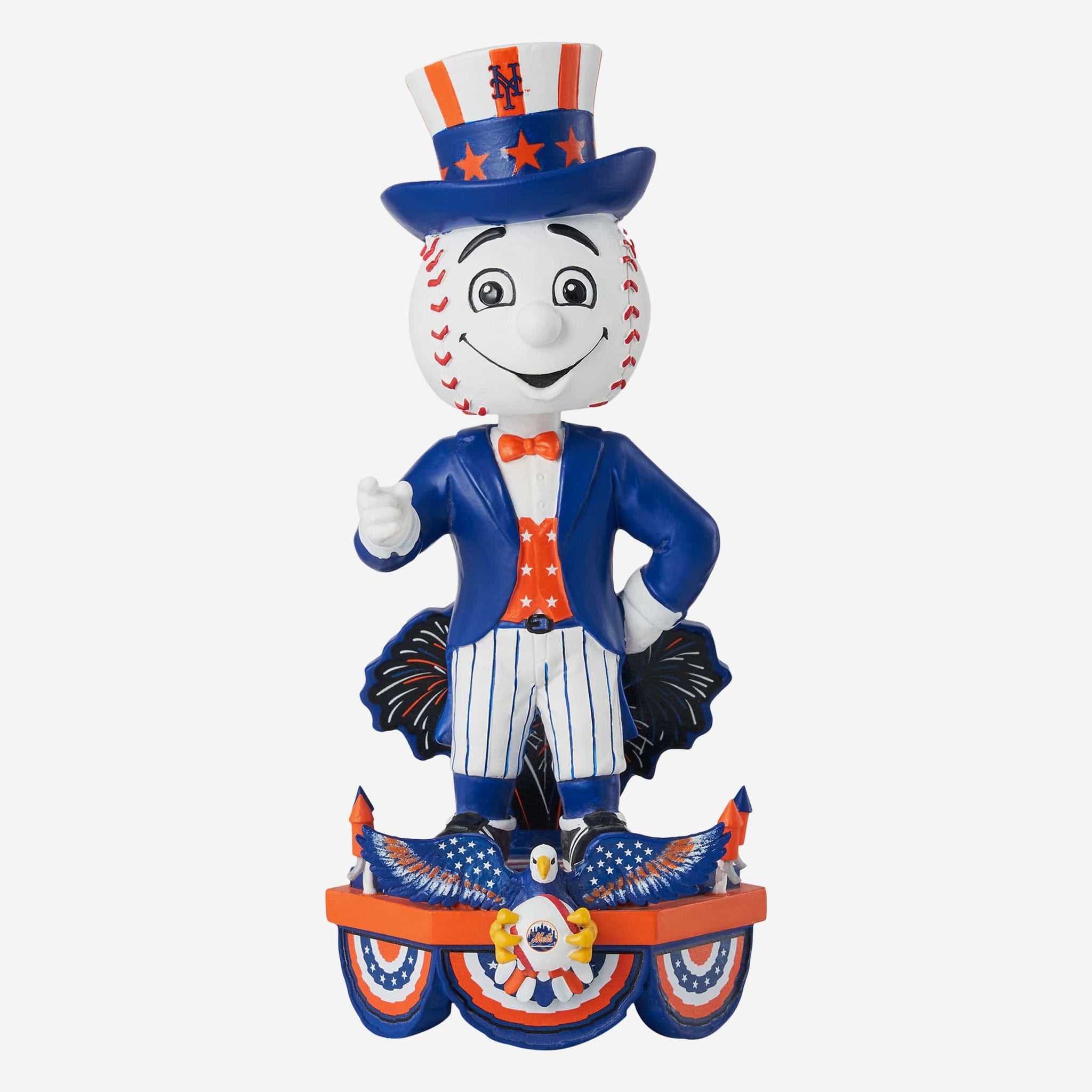 Mrs Met New York Mets Black Jersey Field Stripe Mascot Bighead Bobblehead Officially Licensed by MLB