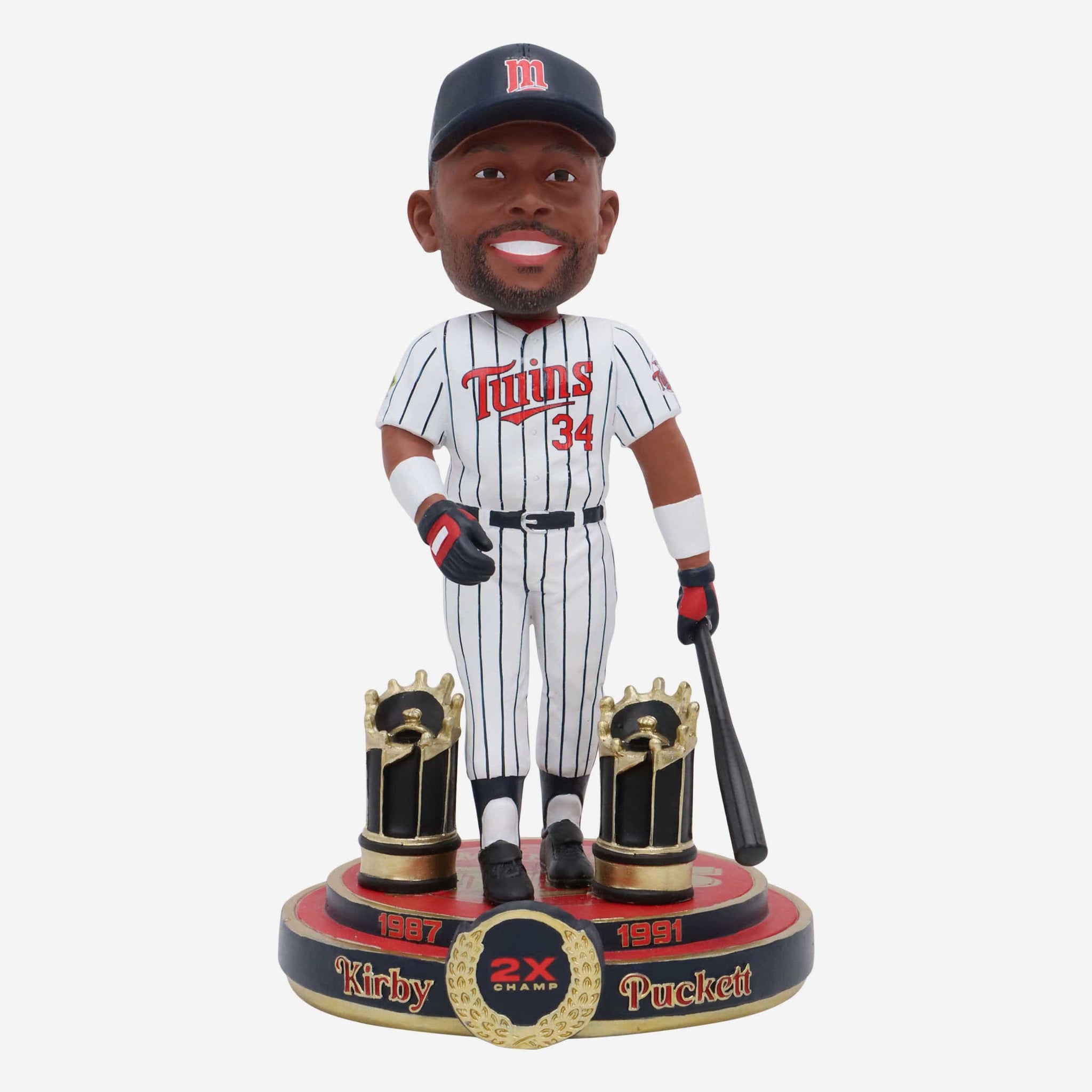 Kirby Puckett Minnesota Twins 2X World Series Champion Bobblehead FOCO