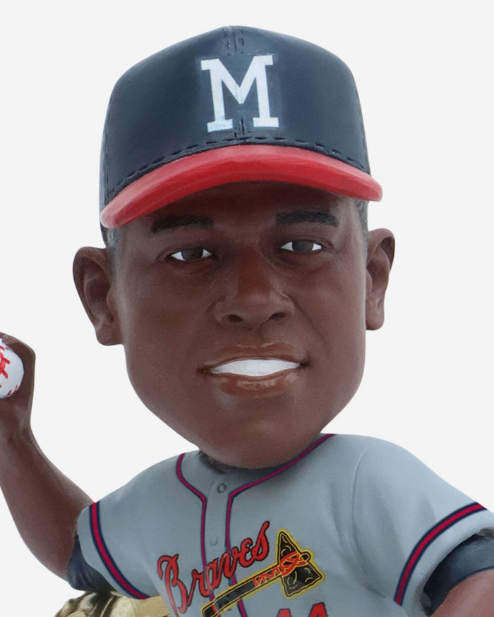 Hank Aaron Milwaukee Braves 3x Gold Glove Award Bobblehead FOCO - FOCO.com