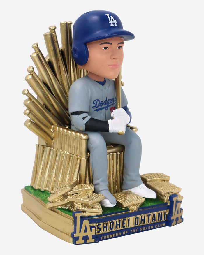 Shohei Ohtani Los Angeles Dodgers 50 Home Runs & 50 Stolen Bases Club of One Throne Bobblehead FOCO - FOCO.com