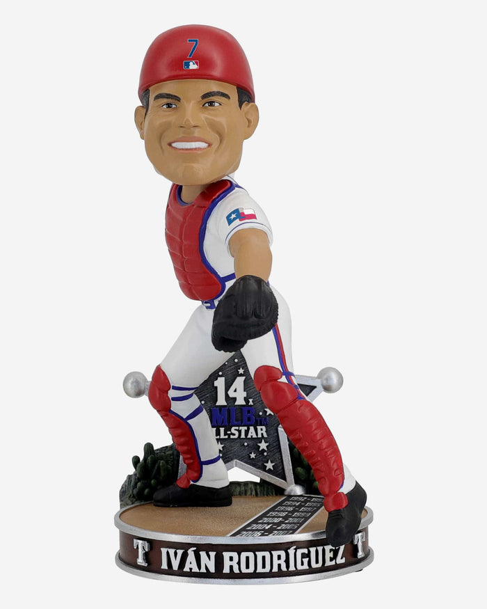 Ivan Rodriguez Texas Rangers Commemorative All-Star Game Bobblehead FOCO - FOCO.com