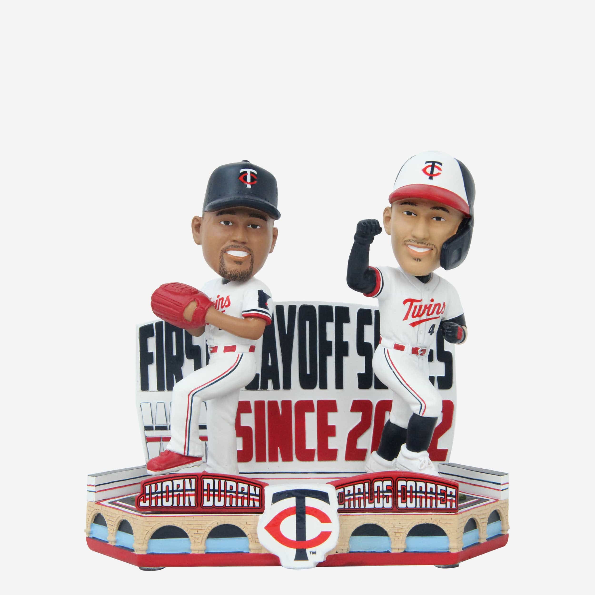 Carlos Correa & Jhoan Duran Minnesota Twins 2023 Wild Card Twin City  History Dual Bobblehead