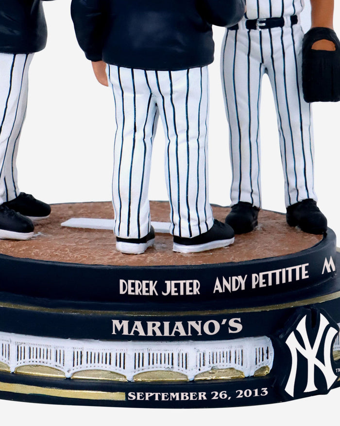 Andy Pettitte & Derek Jeter & Mariano Rivera New York Yankees Mo's Final Game Mini Bobblehead Scene FOCO - FOCO.com