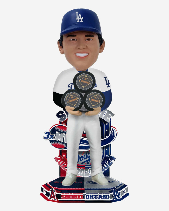 Shohei Ohtani Los Angeles Dodgers 3X MVP Bobblehead FOCO - FOCO.com