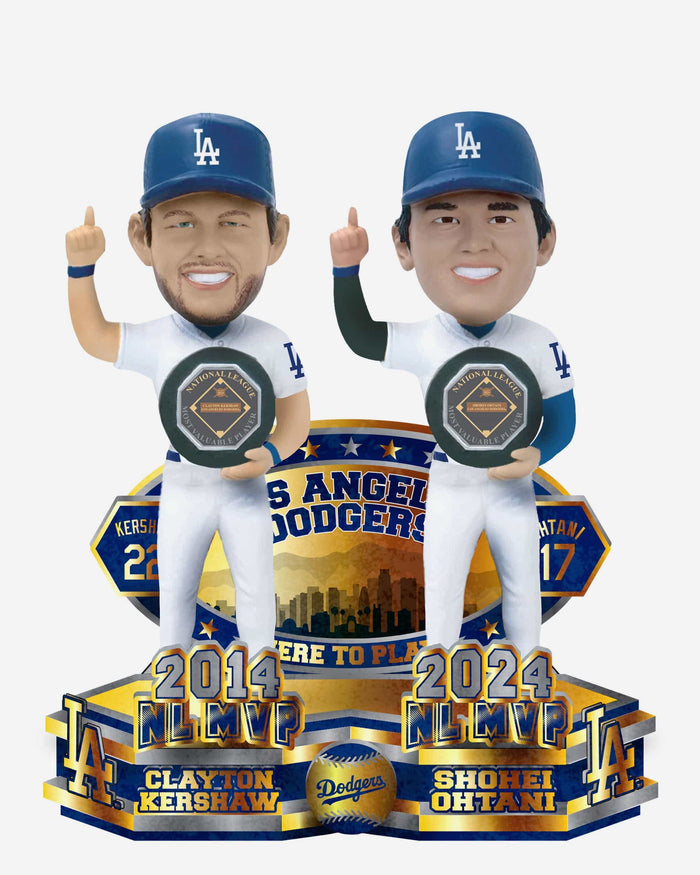 Clayton Kershaw & Shoehei Ohtani Los Angeles Dodgers NL MVP Bobblemate Dual Bobblehead FOCO - FOCO.com