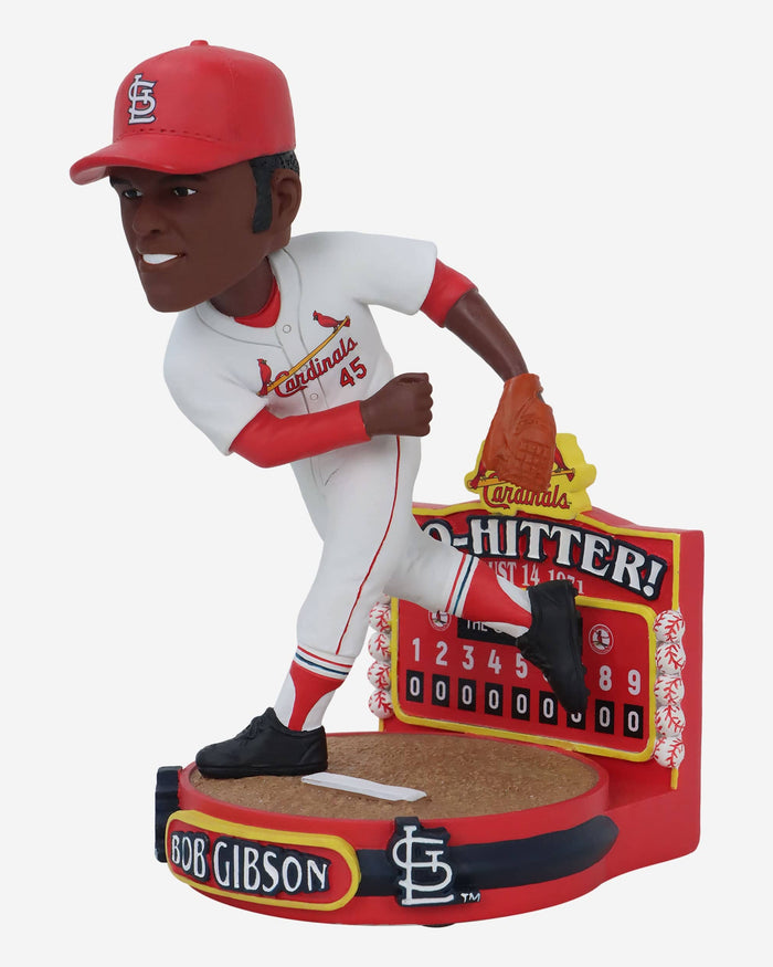 Bob Gibson St Louis Cardinals 1971 No Hitter Bobblehead FOCO - FOCO.com