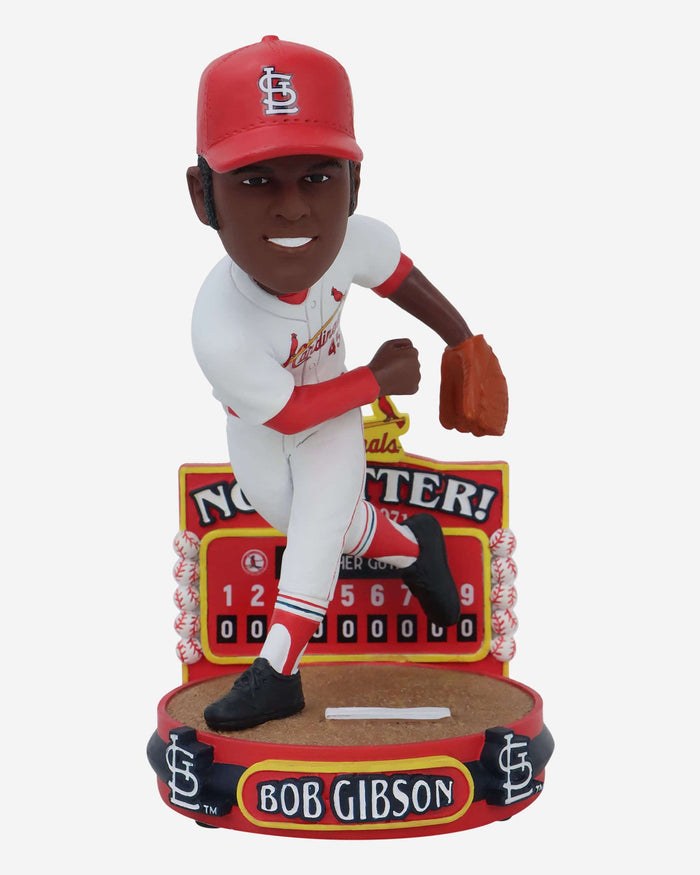 Bob Gibson St Louis Cardinals 1971 No Hitter Bobblehead FOCO - FOCO.com