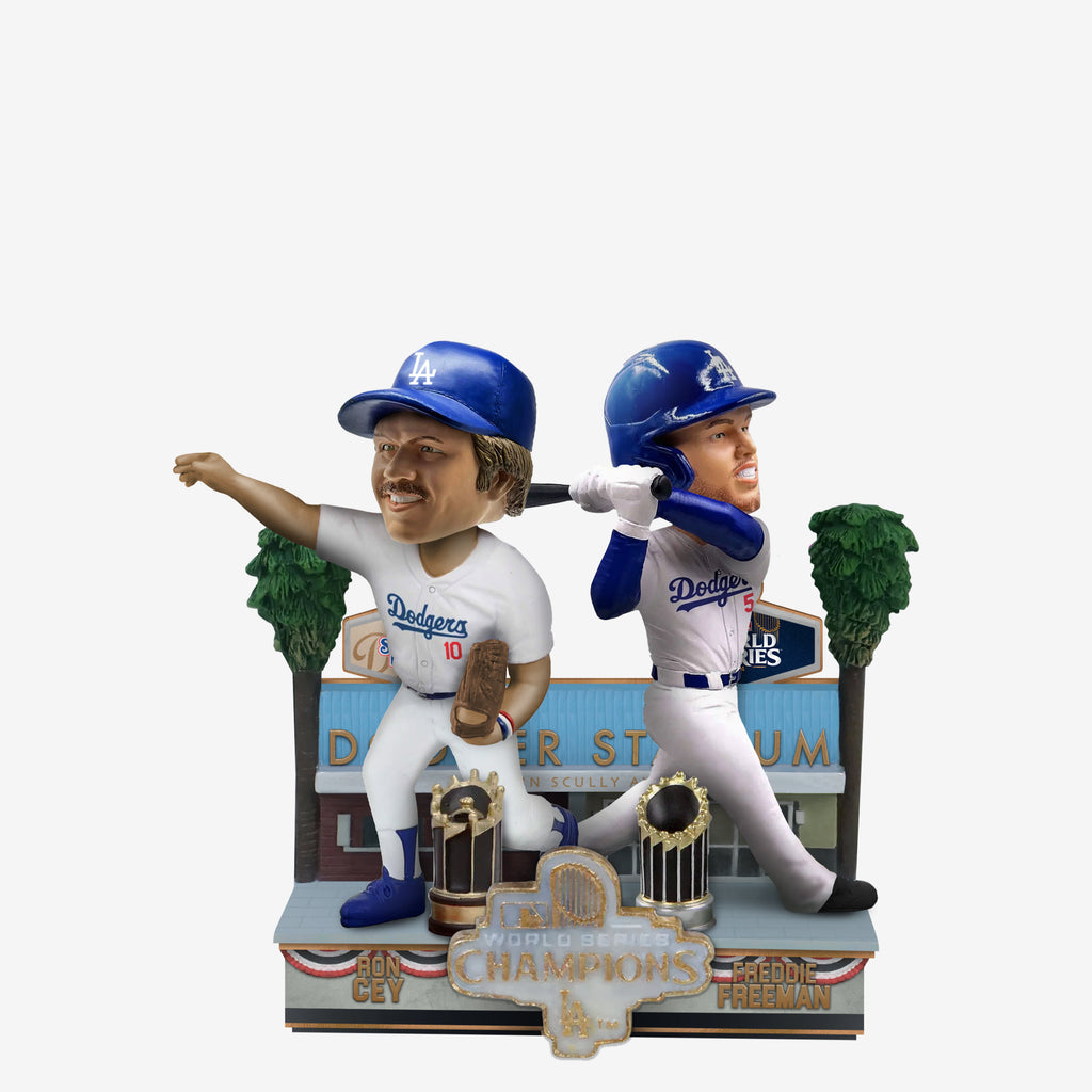 Ron Cey & Freddie Freeman Los Angeles Dodgers 1981 & 2024 World Series Champions MVPs Then and Now Bobblehead