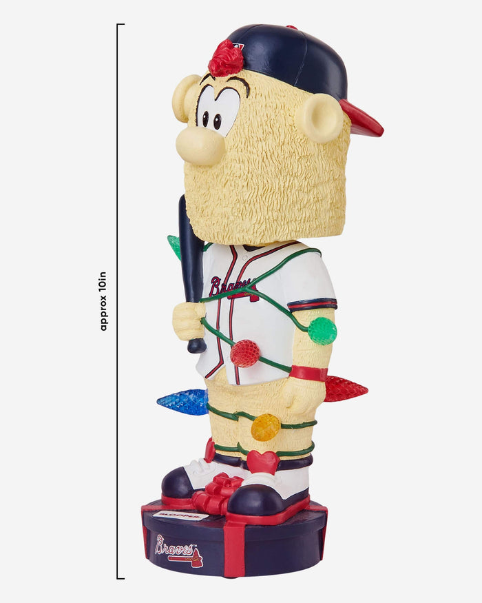 Blooper Atlanta Braves Holiday Lights Mascot Bobblehead FOCO - FOCO.com