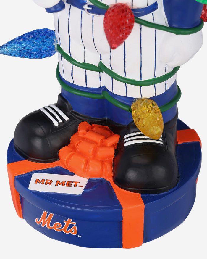 Mr Met New York Mets Holiday Lights Mascot Bobblehead FOCO - FOCO.com