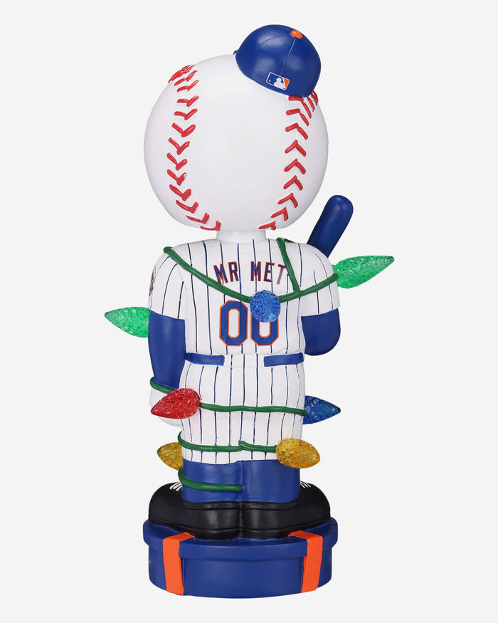 Mr Met New York Mets Holiday Lights Mascot Bobblehead FOCO - FOCO.com