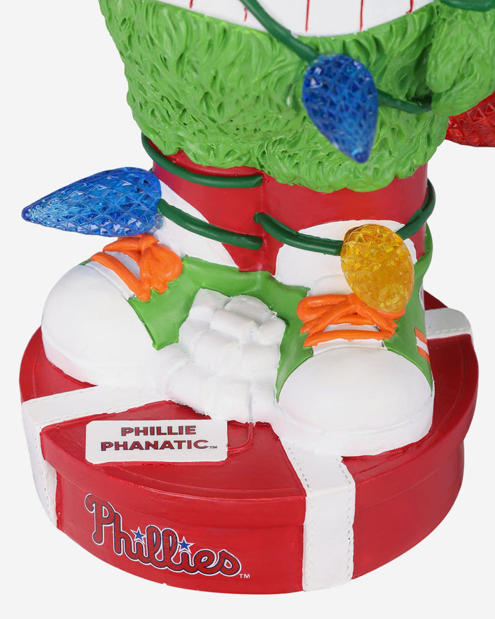 Phillie Phanatic Philadelphia Phillies Holiday Lights Mascot Bobblehead FOCO - FOCO.com