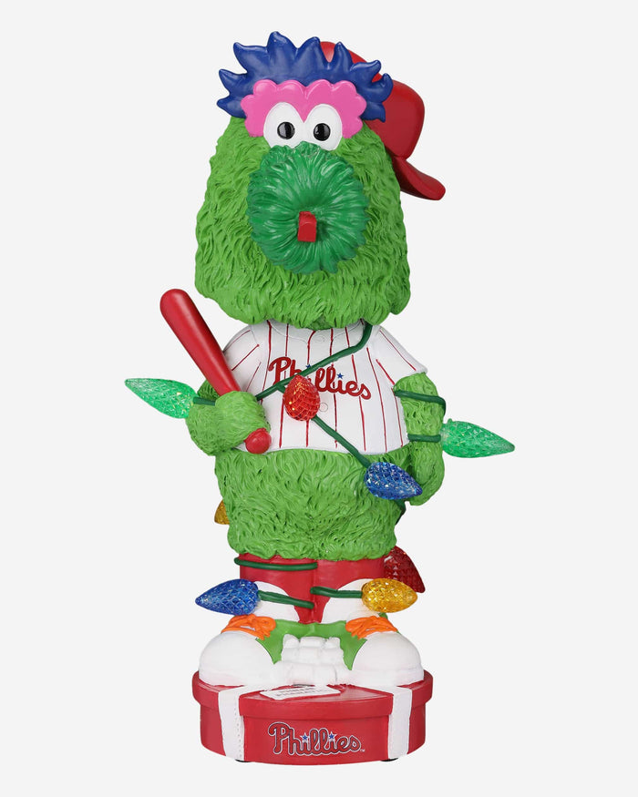 Phillie Phanatic Philadelphia Phillies Holiday Lights Mascot Bobblehead FOCO - FOCO.com