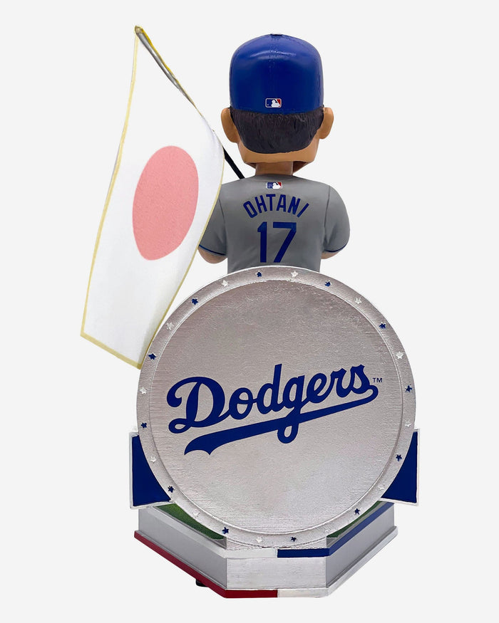 Shohei Ohtani Los Angeles Dodgers Away Jersey Japanese National Flag Bobblehead FOCO - FOCO.com