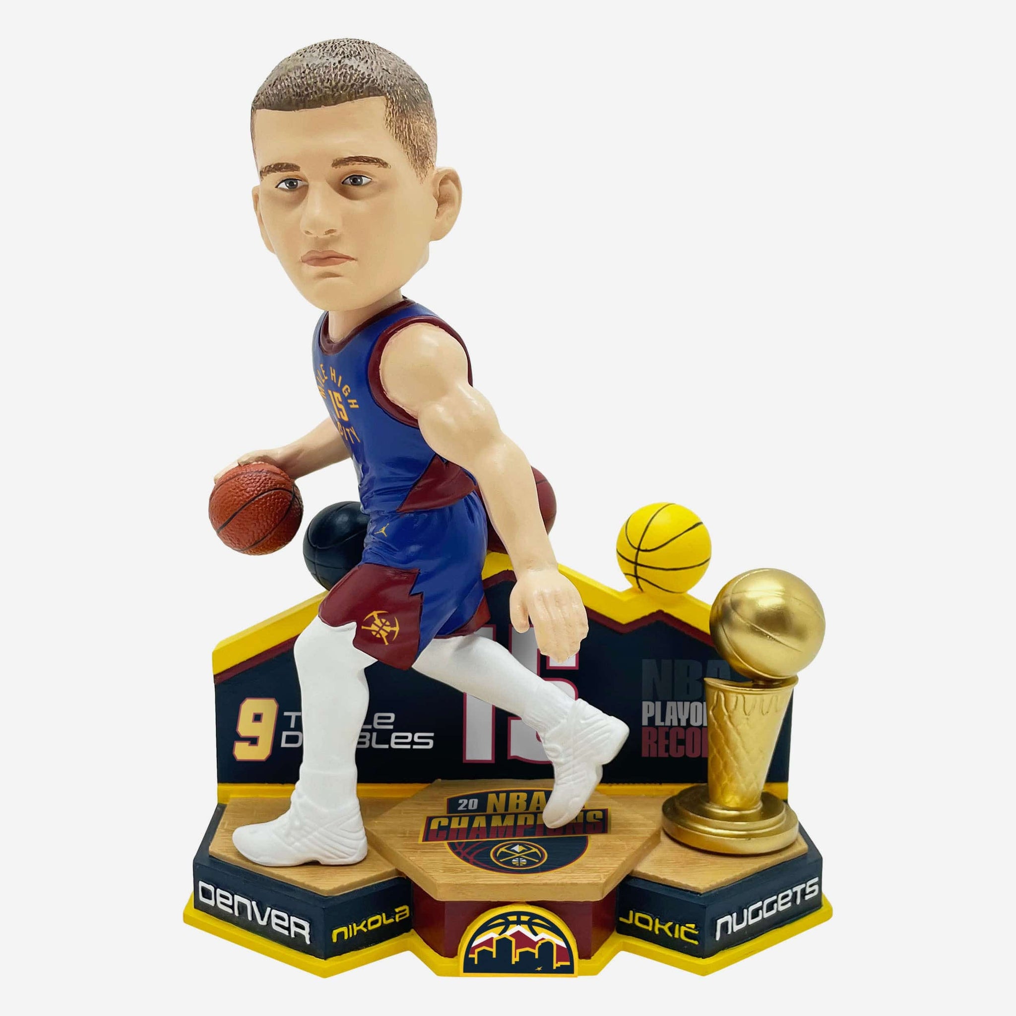 Nikola Jokic Denver Nuggets 2023 NBA Champions Playoff Triple-Double Record  Bobblehead