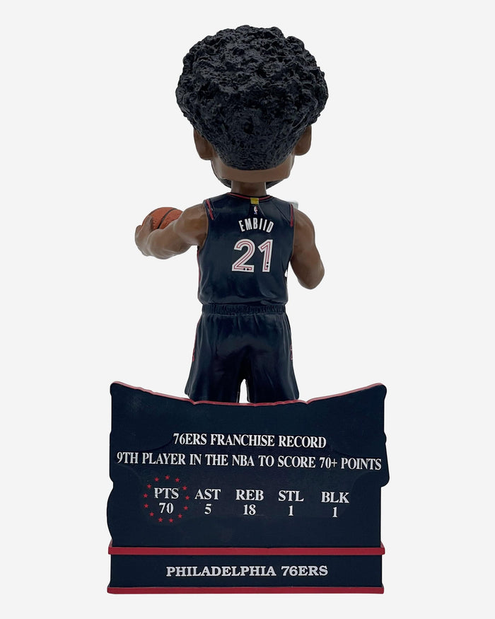 Joel Embiid Philadelphia 76ers 70 Point Game Bobblehead FOCO - FOCO.com