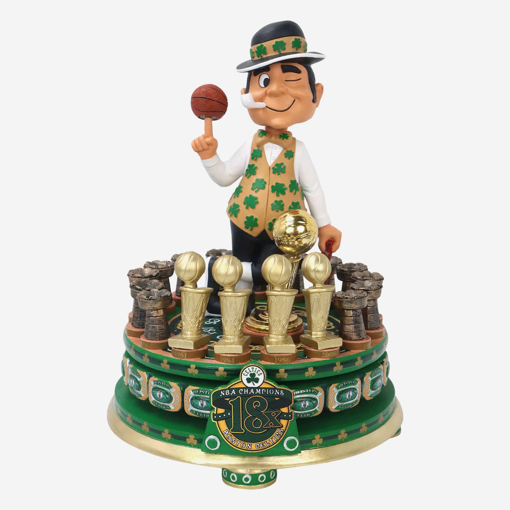 Lucky The Leprechaun Boston Celtics 18x NBA Champions Ring Spinner Mascot Bobblehead FOCO - FOCO.com