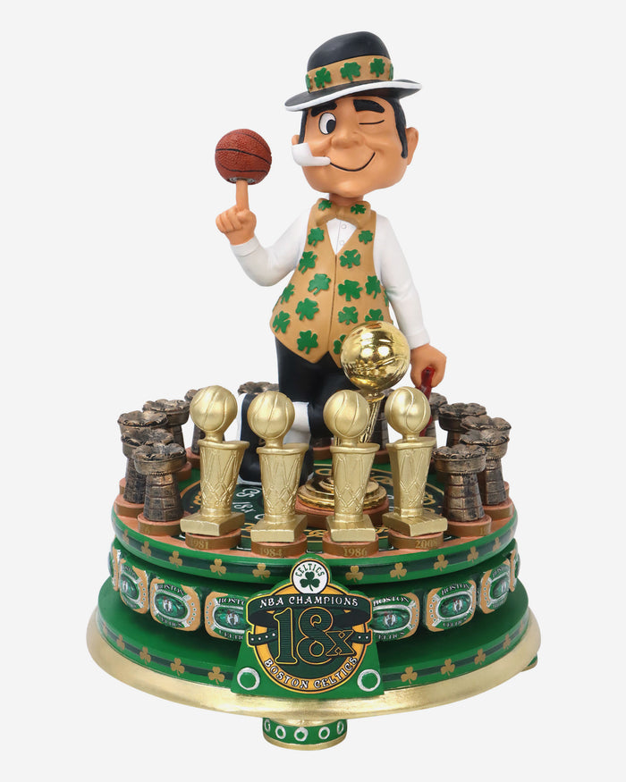 Lucky The Leprechaun Boston Celtics 18x NBA Champions Ring Spinner Mascot Bobblehead FOCO - FOCO.com