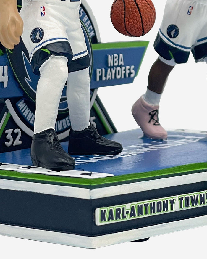 Anthony Edwards & Karl-Anthony Towns Minnesota Timberwolves Playoff Dual Bobblehead FOCO - FOCO.com