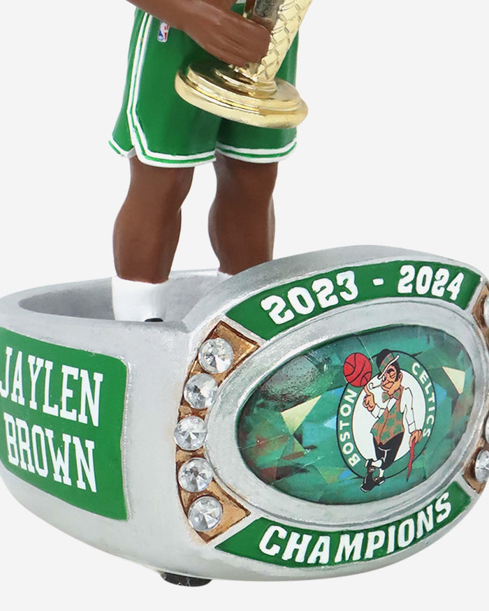 Jaylen Brown Boston Celtics 2024 NBA Champions Ring Base Bighead Bobblehead FOCO - FOCO.com