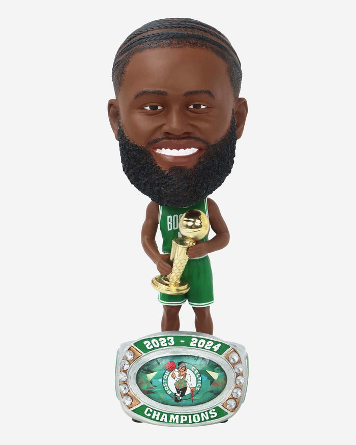 Jaylen Brown Boston Celtics 2024 NBA Champions Ring Base Bighead Bobblehead FOCO - FOCO.com