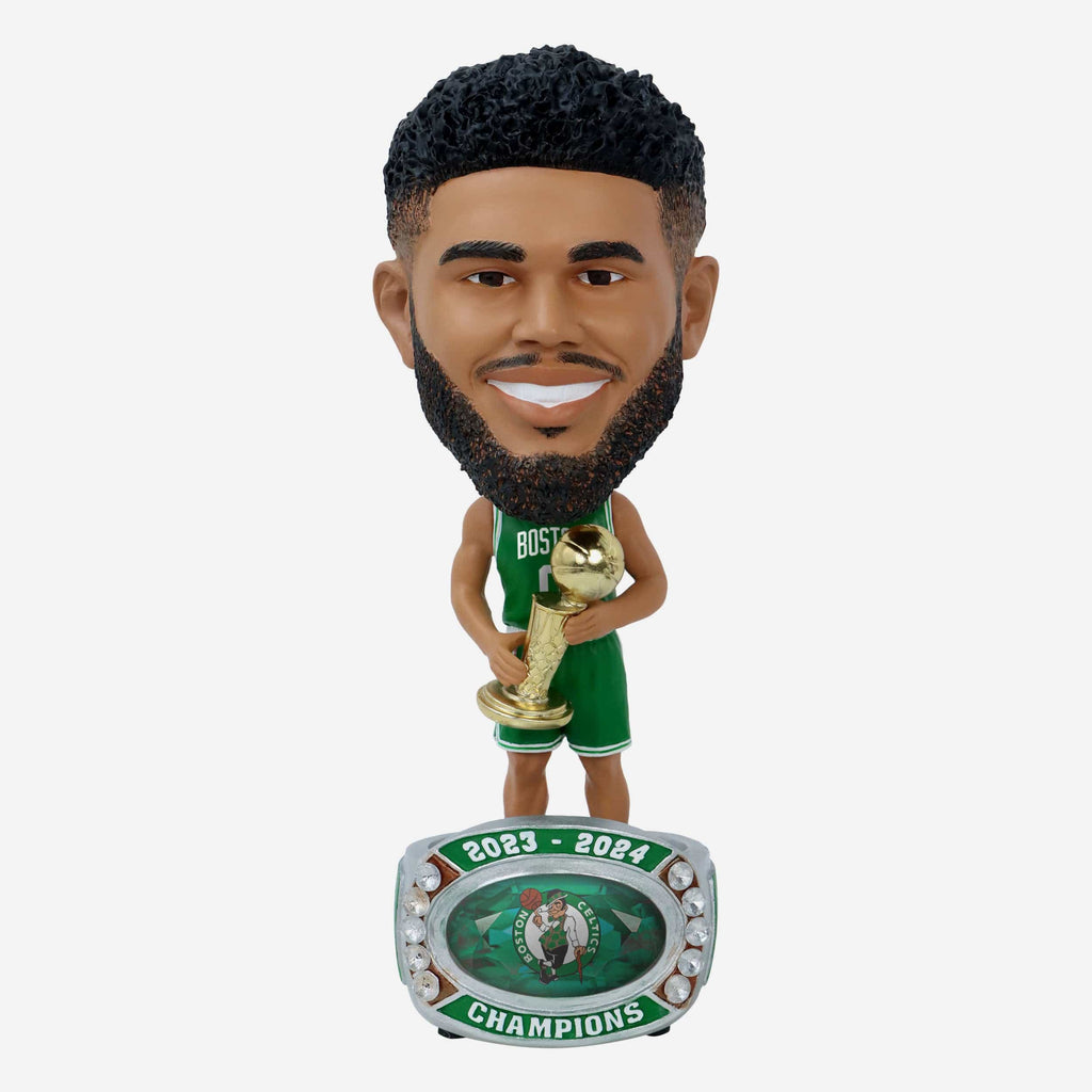 Jayson Tatum Boston Celtics 2024 NBA Champions Ring Base Bighead Bobblehead FOCO - FOCO.com