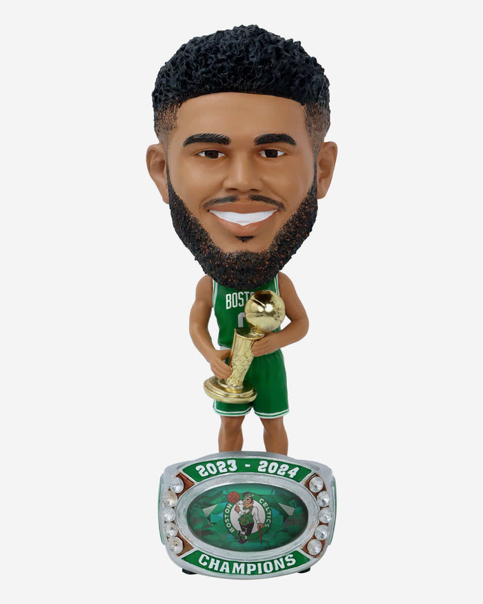 Jayson Tatum Boston Celtics 2024 NBA Champions Ring Base Bighead Bobblehead FOCO - FOCO.com