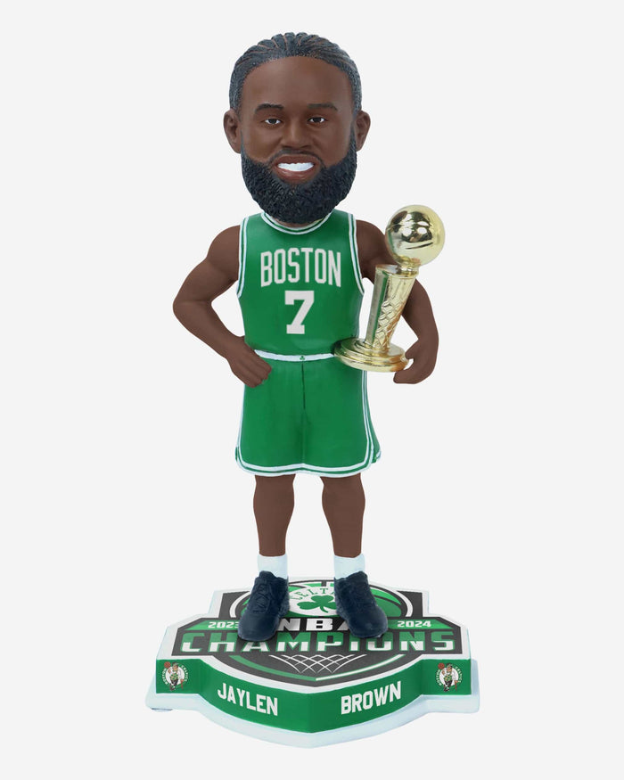 Jaylen Brown Boston Celtics 2024 NBA Champions Green Bobblehead FOCO - FOCO.com