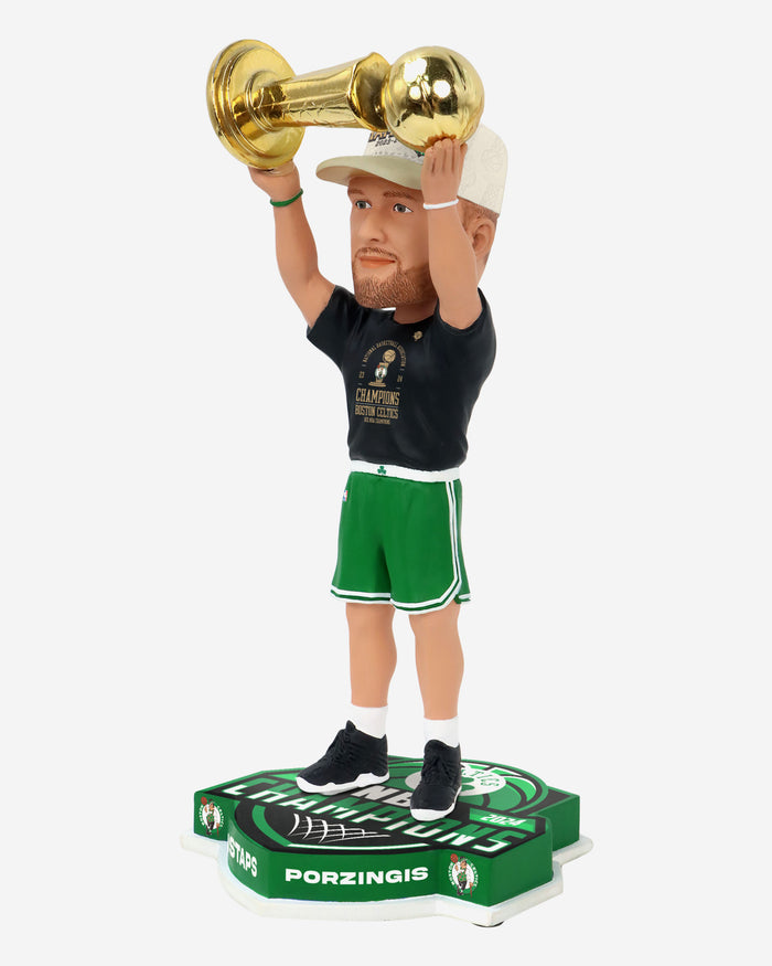 Kristaps Porzingis Boston Celtics 2024 NBA Champions Trophy Hoist Bobblehead FOCO - FOCO.com