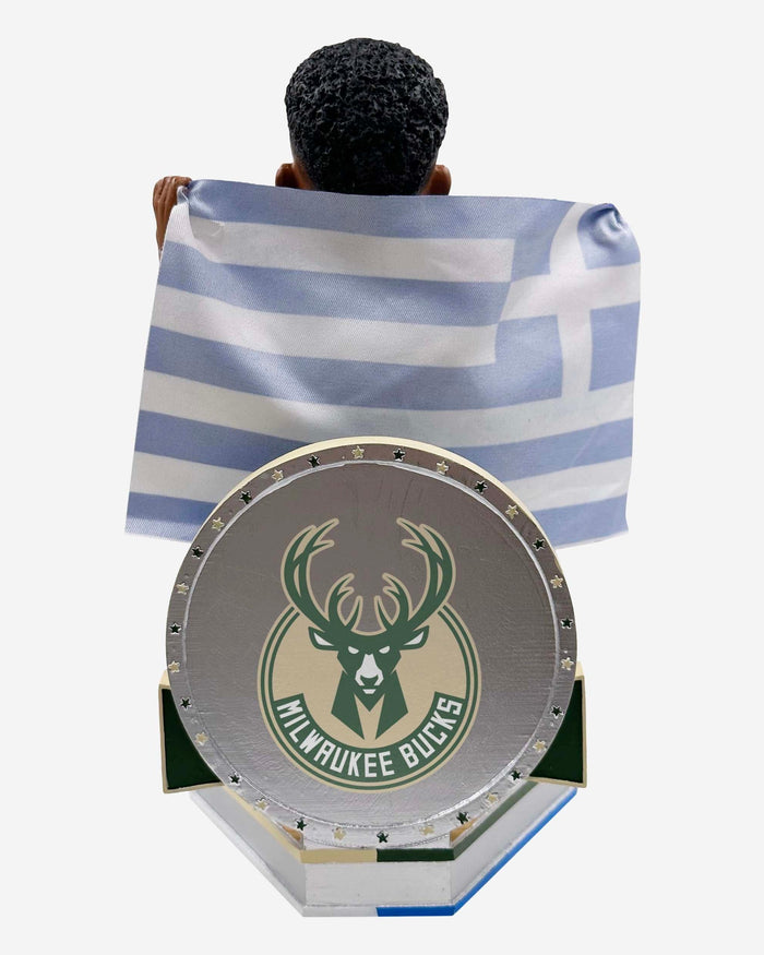 Giannis Antetokounmpo Milwaukee Bucks Greek National Flag International Collection Bobblehead FOCO - FOCO.com