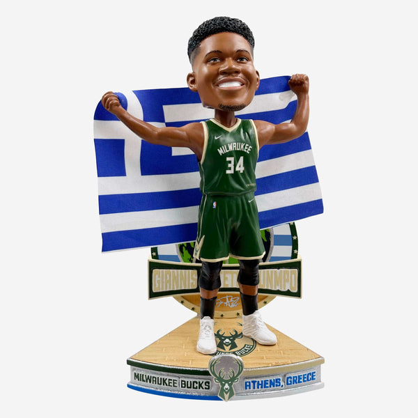 Giannis Antetokounmpo Milwaukee Bucks 2023 City Jersey Bobblehead FOCO