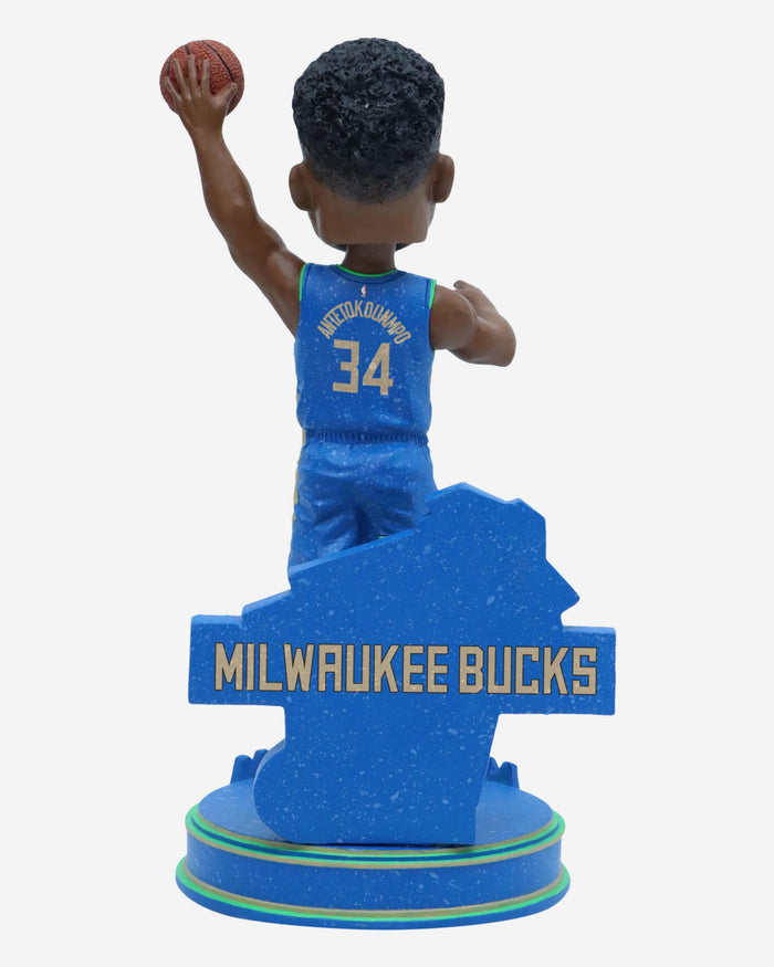 Giannis Antetokounmpo Milwaukee Bucks 2024 City Jersey Bobblehead FOCO - FOCO.com