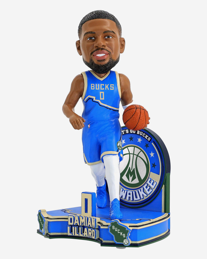 Damian Lillard Milwaukee Bucks 2025 City Jersey Bobblehead FOCO - FOCO.com