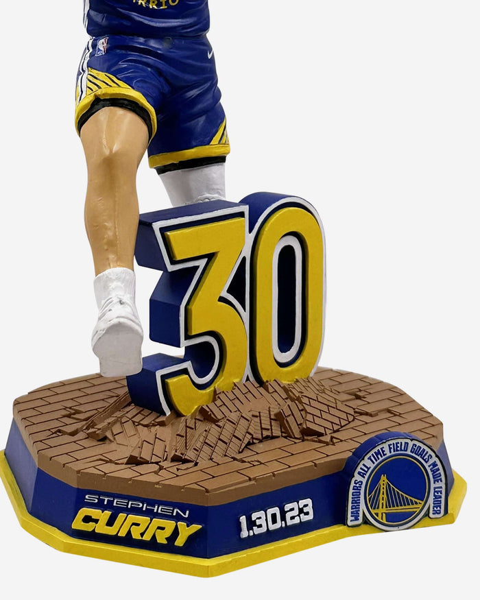 Steph Curry Golden State Warriors Franchise All-Time Field Goals Made Leader Bobblehead FOCO - FOCO.com