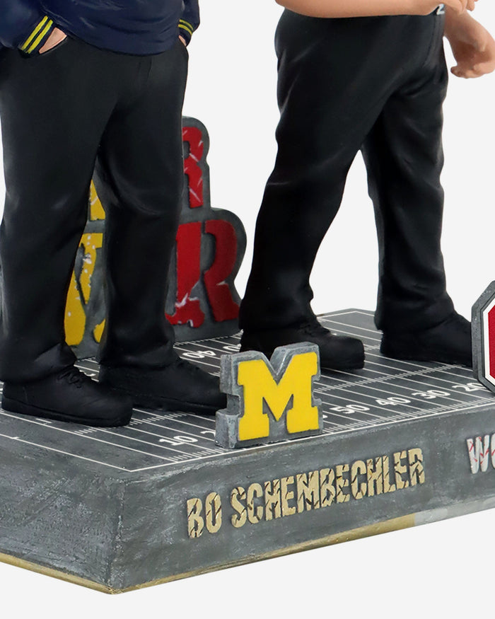 Bo Schembechler & Woody Hayes Michigan Wolverines & Ohio State Buckeyes Dual Bobblehead FOCO - FOCO.com