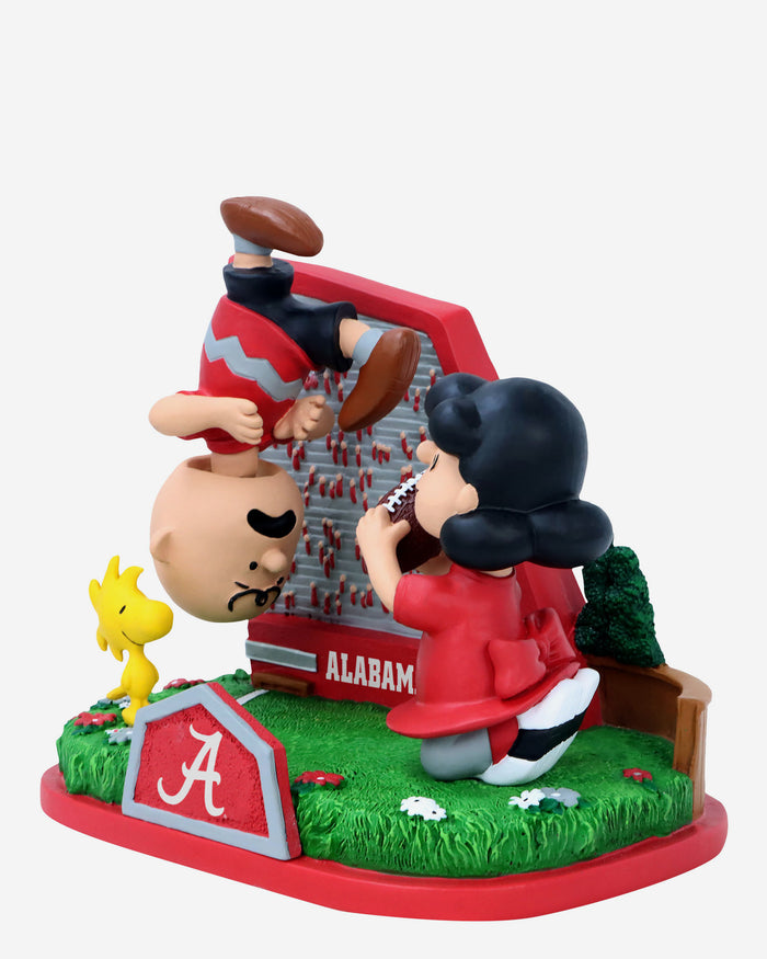 Alabama Crimson Tide Peanuts Football Kickoff Mini Bobblehead Scene FOCO - FOCO.com