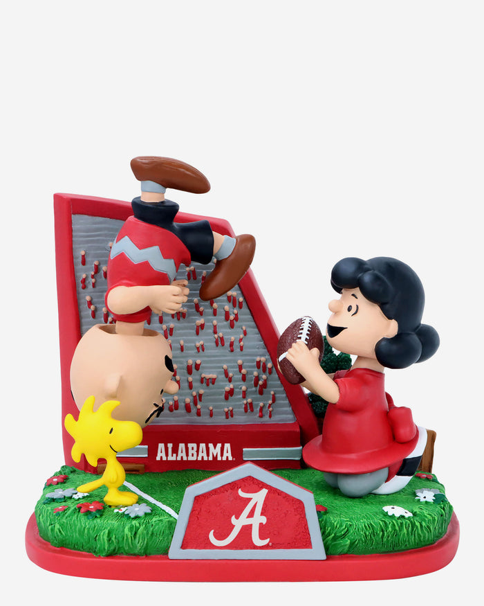 Alabama Crimson Tide Peanuts Football Kickoff Mini Bobblehead Scene FOCO - FOCO.com