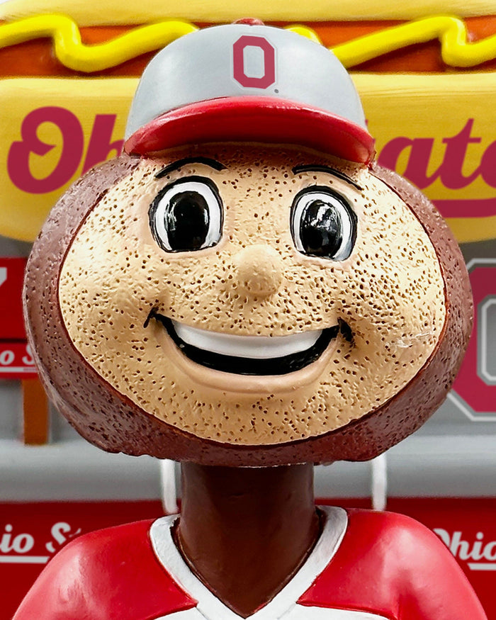 Brutus Buckeye Ohio State Buckeyes Hot Dog Eating Contest Mascot Bobblehead FOCO - FOCO.com