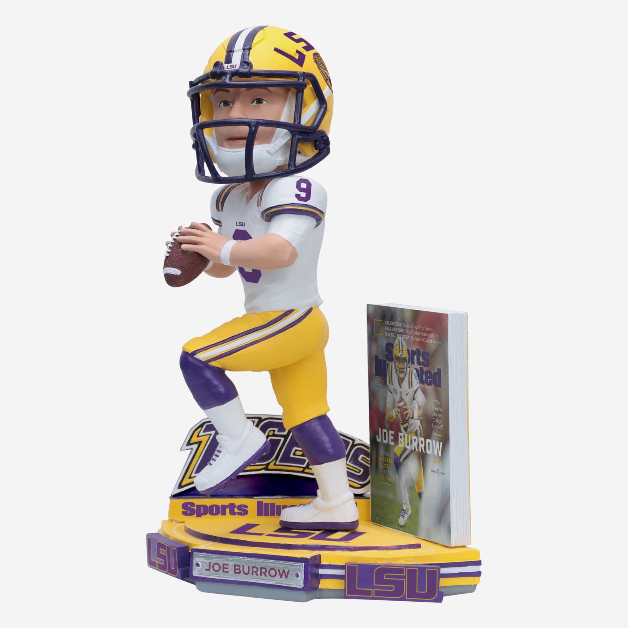 LSU TIGERS JOE BURROW CUSTOM MINI FOOTBALL HELMET NATIONAL CHAMPIONSHIP  VERSION