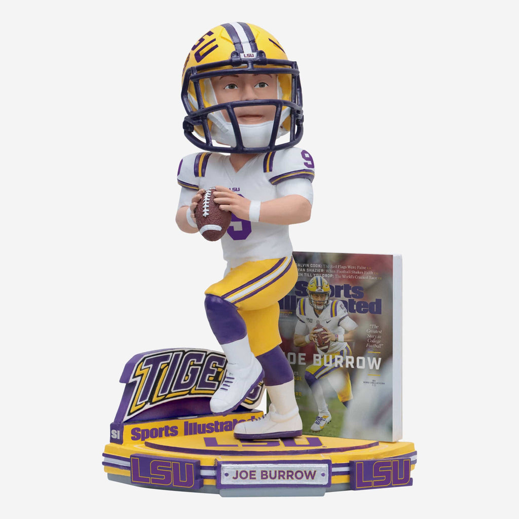 Joe Burrow LSU Tigers Sports Illustrated Cover Bobblehead FOCO - FOCO.com