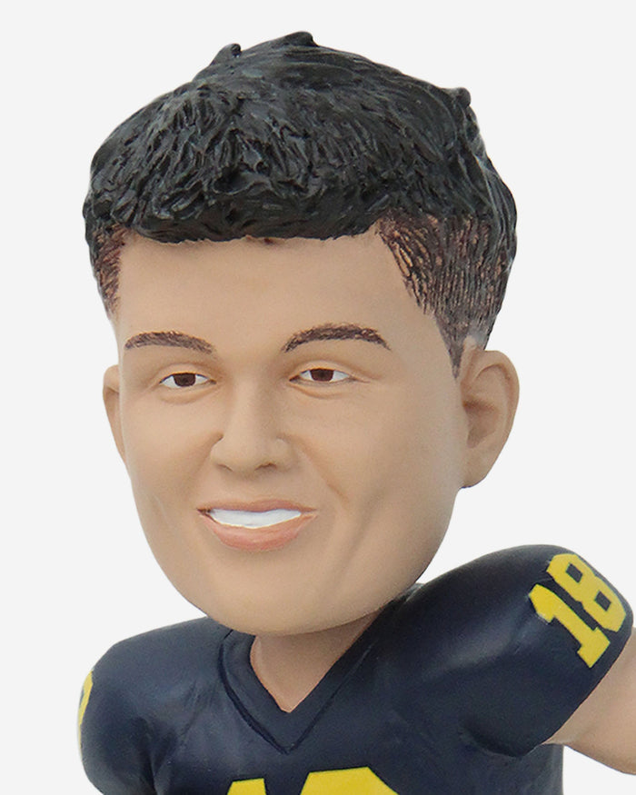 Colston Loveland Michigan Wolverines 2023 Football Blue Uniform Student Athlete Bobblehead FOCO - FOCO.com