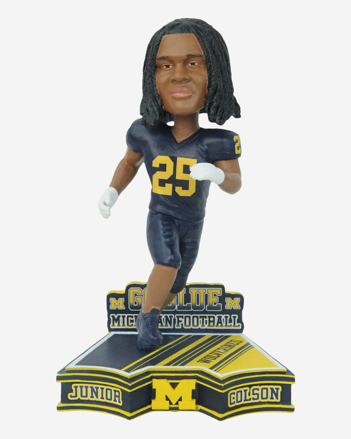 Junior Colson Michigan Wolverines 2023 Football Blue Uniform Student Athlete Bobblehead FOCO - FOCO.com