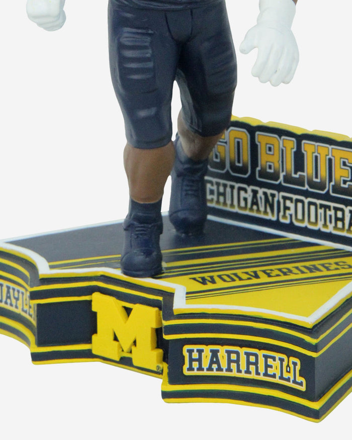 Jaylen Harrell Michigan Wolverines 2023 Football Blue Uniform Student Athlete Bobblehead FOCO - FOCO.com