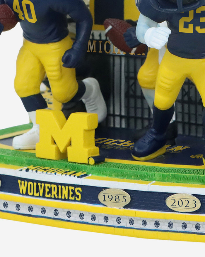 Michigan Wolverines Football Uniform Timeline Mini Bobblehead Scene FOCO - FOCO.com