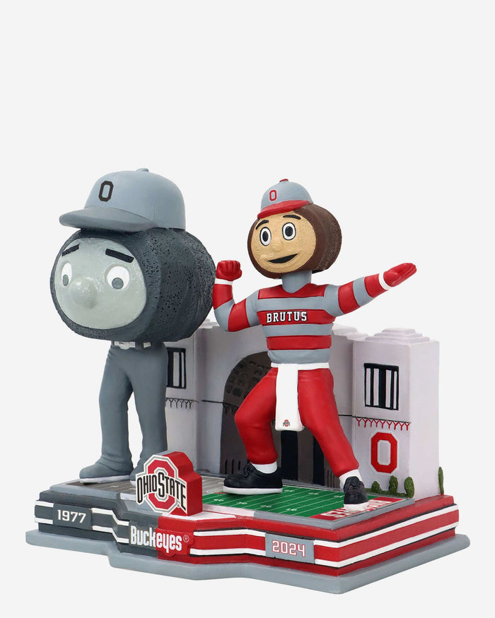 Brutus Buckeye Ohio State Buckeyes Then and Now Mascot Bobblehead FOCO - FOCO.com